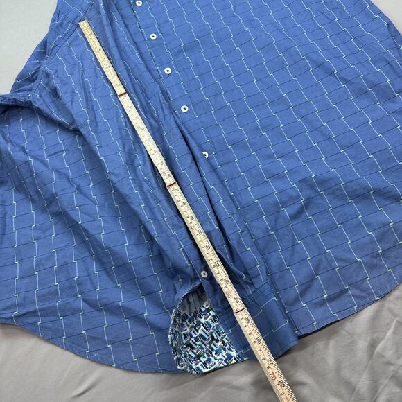 Robert Graham Shirt Mens 2XLT Geometric Pattern Designer Contrasting Trims - Picture 14 of 16